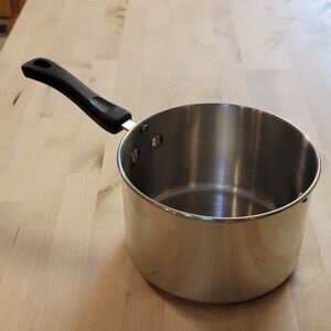 Farberware 3 Qt Copper Full Cap Bottom Pot 18/10 Pour and Strain Saucepan No Lid